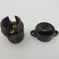 Portalámparas Impermeable de Alta Calidad B22, Plástico Negro, CE, Casquillo para Bombilla a Prueba de Agua