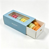 Boîte d'emballage personnalisable en papier de haute qualité avec tiroir coulissant, recyclable, pour biscuits, beignets, sushis, pain, gâteaux
