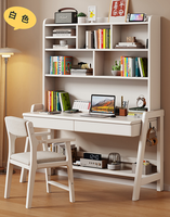 Bureau d'étude en bois massif avec étagère haute et hauteur réglable pour enfants et bureau à domicile - Vente en gros