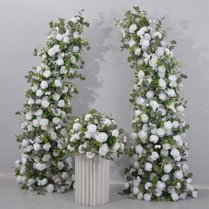 Pianta verde simulata corno di rosa di arte del fiore di nozze all'aperto arco decorazione per il matrimonio di san valentino matrimonio durevole artificiale - Product Image 1