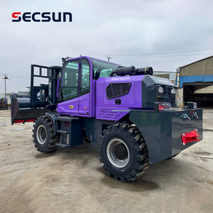 כל השטח 4 x4 דיזל מלגזה מעל כביש 3 טון 3.5 טון 4 טון שטח קשה מלגזה עם דלי - Product Image 4