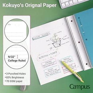 Notebook a <span class=keywords><strong>spirale</strong></span> Premium College con copertura in <span class=keywords><strong>plastica</strong></span> resistente - Product Image 3