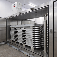 Congélateur IQF en acier inoxydable de qualité alimentaire, machine de congélation rapide par contact pour usine de transformation de fruits de mer, de bœuf et de crevettes