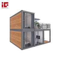 Duplex moderne de luxe préfabriqué Maison modulaire préfabriquée de 2 chambres à coucher Maisons préfabriquées Cottage à deux étages Maison en conteneur portable