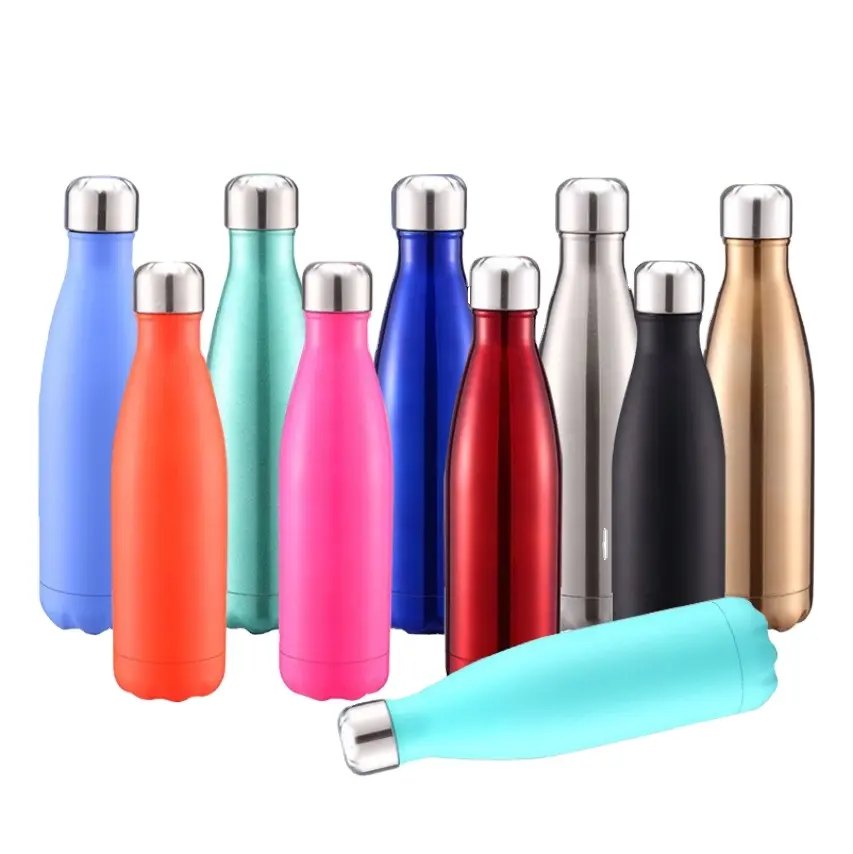 17oz vacuum steel water bottle stainless steel cola shaped water bottle bpa free /personal sports flask thermos cold water