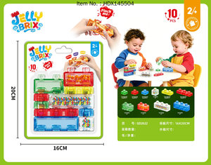 Blocs sensoriels souples pour les enfants de 2 ans, blocs de construction transparents en gelée compressible, sans BPA, jouets pour développer la motricité fine des tout-petits - Product Image 6