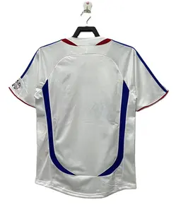 2006 France Country Jersey #10 ZIDANE Coupe du Monde de Football Rétro Football Jersey Vente en gros Classique Vieille Saison Pas Cher Football T-Shirt