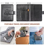 Porte-passeport en cuir PU Haoran, essentiels de voyage en gros, cadeaux promotionnels pour compagnies aériennes, avec logo personnalisé et protection RFID