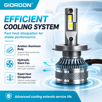 Bombilla LED Blanca para Faros Delanteros de 130 W y 12800 LM, 6000 K, H4 H7 H11 H13 9005 9006, 12 V, Ajuste Directo para Automóvil, con Ventilador de Refrigeración de Aluminio de Aviación