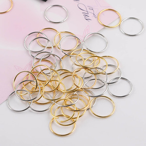 Anneau métallique à boucle simple, extrémité fermée, 1,2x20 mm, or et argent, pour la fabrication de bracelets, accessoires de bijoux DIY - Product Image 4