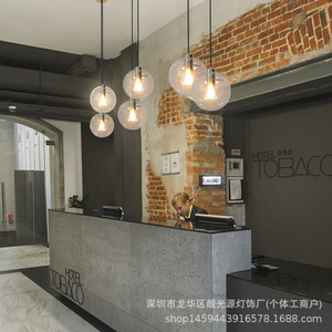 Modern Minimalist Single Head Glass <b>Globe</b> Pendant <b>Light</b> <b>Led</b> Round Switch Control For Restaurant Bar Cafe Shop - Product Image 3