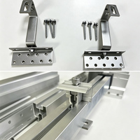 Kit de fixation de panneaux solaires en aluminium à 3 modules, doublement réglable pour toitures en tuiles métalliques, plates, inclinées et à pente