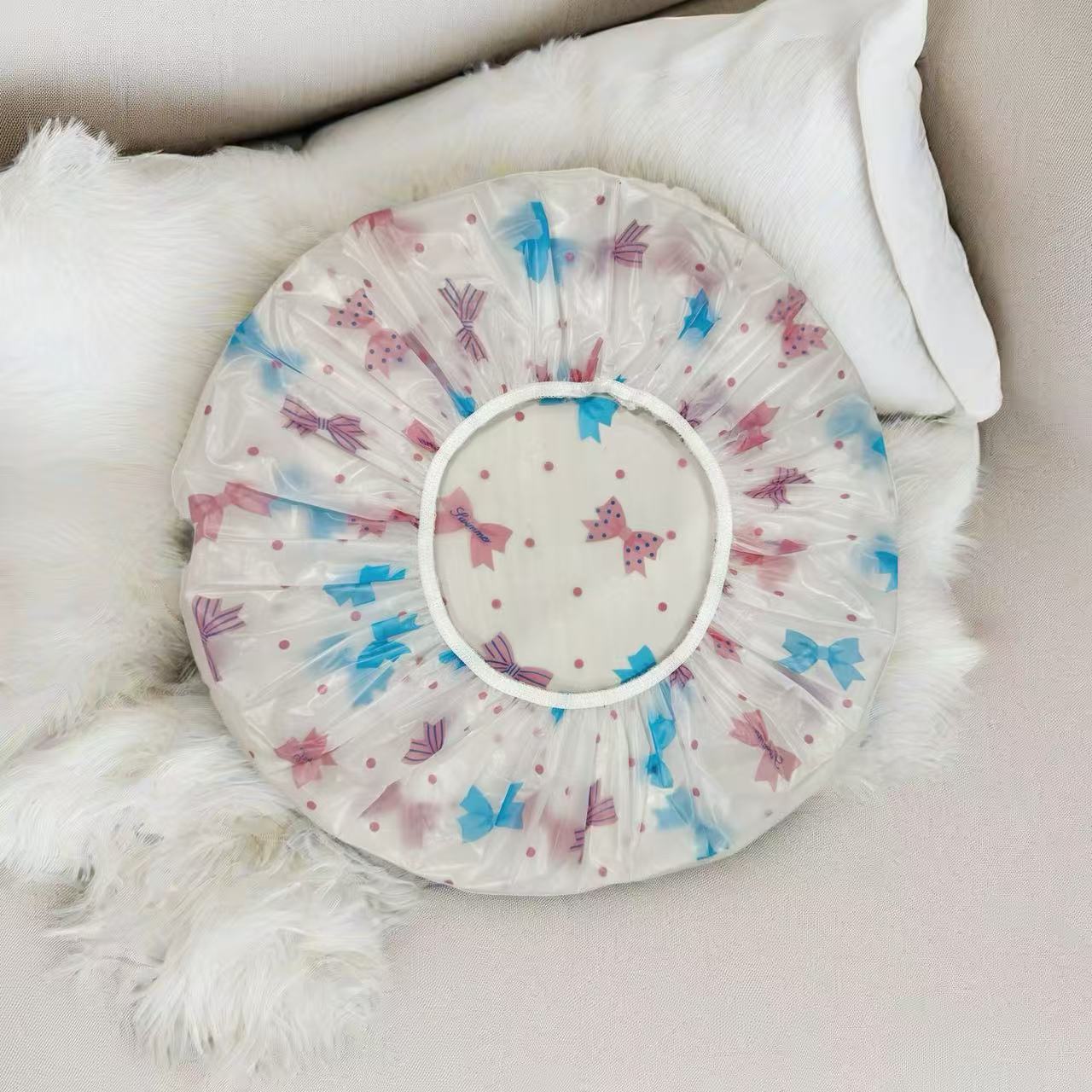 5s thick overhand elastic pink blue bow-