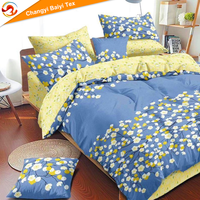 Ensemble de literie de luxe imprimé coloré Twin Queen Size Lit 2 places dans un ensemble de draps de lit de style moderne