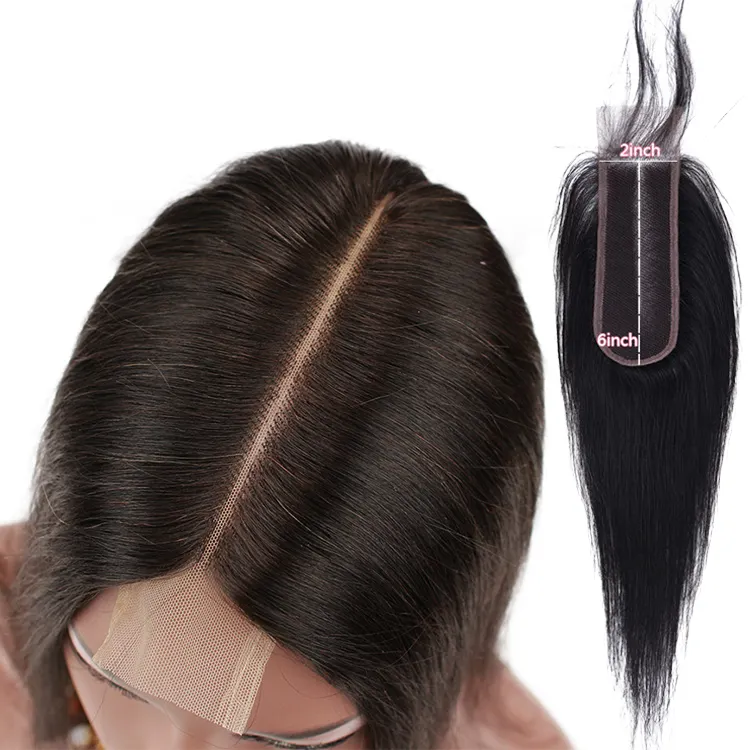 Hot Selling Kim K 2 × 6 Lace Closure、Virgin Brazilian Human Hair Straight 2*6 Lace Closure、Cheap 2 × 6 Swiss Lace Closure