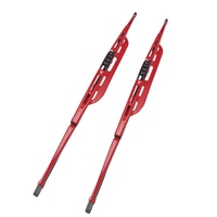 Pluma Limpiaparabrisas Universal K-102A Cromada Roja para Q7 Corolla con Placa Presurizada de Caucho Natural