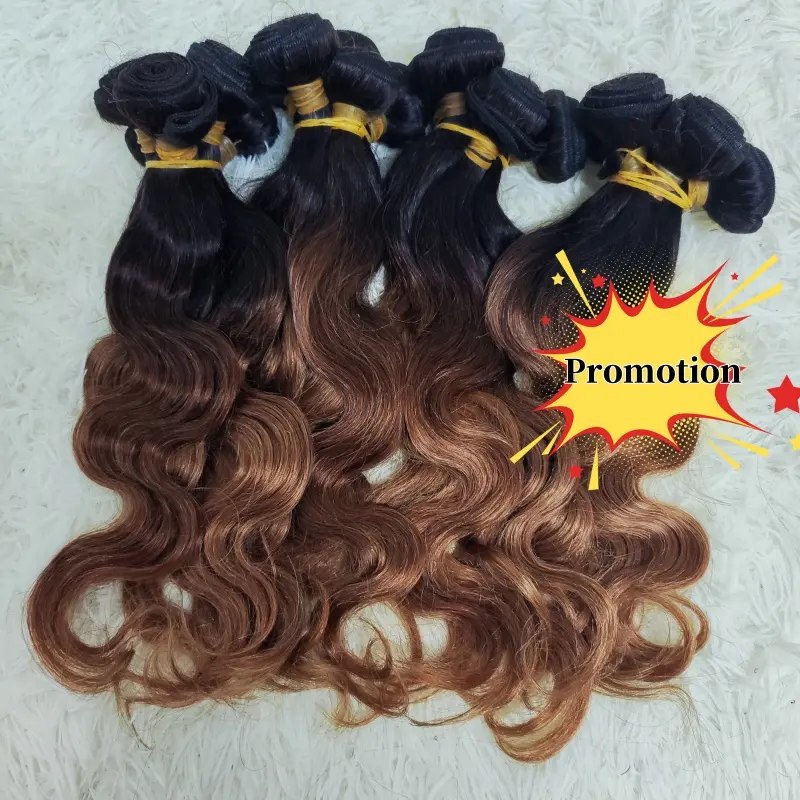 Letsfly Promotie 1b30 Body Wave Brazilian Human Hair Weave 100% Nat En Golvend Maagdelijk Haar Bundels Groothandel Gratis Verzending