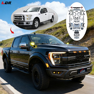 Kit de carrosserie pour FORD F150 2015-2020 à <span class=keywords><strong>2022</strong></span>, kit de conversion style F150 Raptor avec pare-chocs, phares LED, feux arrière, marchepieds latéraux - Product Image 1
