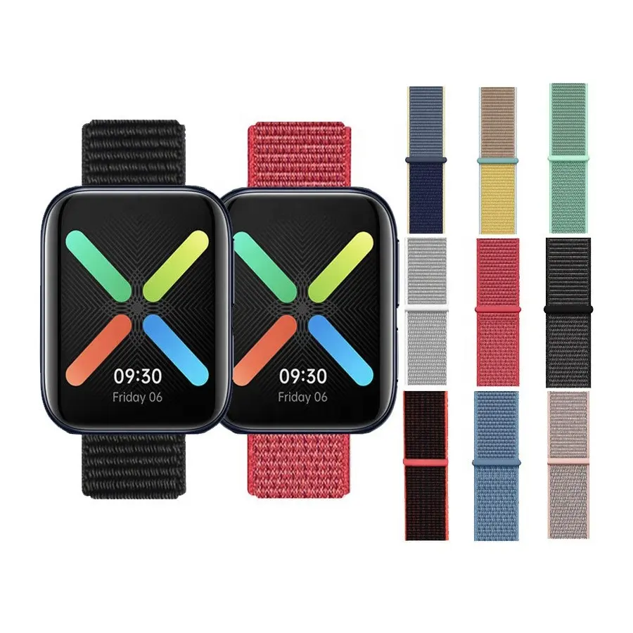 Fabric strap For OPPO Watch 41mm 46mm Soft adjustable Nylon Loop Band Bracelet Colorful Watch bands