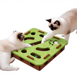 Interaktives Katzenspielzeug: <span class=keywords><strong>Labyrinth</strong></span>-Puzzle-Box mit Glockenbällen – Selbstspiel- und Beschäftigungsspielzeug für Kätzchen & <span class=keywords><strong>Katzen</strong></span> - Product Image 1