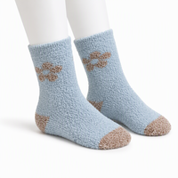 Chaussettes douillettes en peluche à motif personnalisé, douces et chaudes, pour dormir, se détendre et offrir en collection