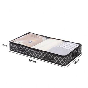 Grand sac de rangement pliable pour couettes et vêtements sous le lit, en tissu, pour couvertures et vêtements, organisateur de couettes - Product Image 2