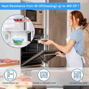 ชามซิลิโคนทรงกลมยืดหยุ่นได้ฝาปิดยืดและปิดผนึกสำหรับเก็บอาหาร - Product Image 2