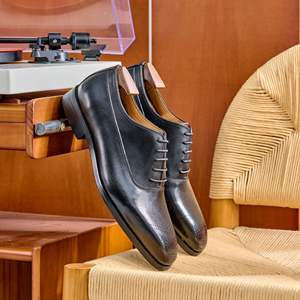 Chaussures en cuir Oxford formelles pour hommes, fabriquées à la main, élégantes chaussures en cuir brogue de style britannique pour affaires - Product Image 4