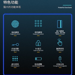 เบ็ค สมาร์ทล็อค I1 ล็อคประตูอิเล็กทรอนิกส์ด้วยลายนิ้วมือพร้อมรหัสผ่านระบบรักษาความปลอดภัยภายในบ้านแบบไร้กุญแจ - Product Image 3