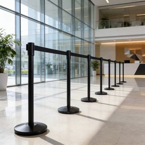 Barrera de Control de Multitudes Económica, Sistema de Cinta Extensible de 2 m, Duradera para Uso en Interiores y Exteriores - Product Image 2