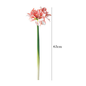 Fleurs artificielles en latex à haute simulation et toucher réel, <span class=keywords><strong>Amaryllis</strong></span>, Clivia, Hippeastrum pour la décoration du salon, du bureau ou du porche - Product Image 5