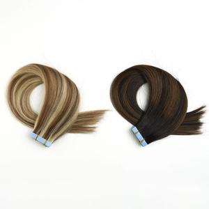 Extensions de cheveux vierges naturelles à bandes adhésives pour femmes, invisibles et résistantes, avec bandes adhésives régulières, lisses et ondulées, double trame, fabriquées à la machine - Product Image 3