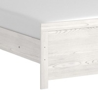 Ensemble de chambre à coucher 3 pièces moderne blanc avec commode et table de chevet, meubles d'appartement en bois