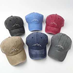 Gorra de Béisbol de Algodón Lavado con Bordado de Montaña, Unisex, Protección Solar para Exteriores - Product Image 2