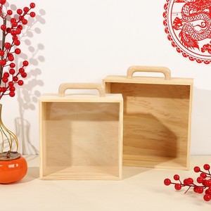 Wooden transparent acrylic lid <b>gift</b> <b>box</b> for holidays, birthdays, weddings, hand-held <b>gifts</b>, and solid wood candy boxes - Product Image 4
