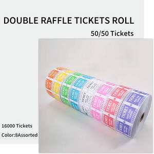 Tickets de tombola perforés personnalisés, numérotés de 2000 à 8000, pour événements, fêtes et tirages au sort de prix - Product Image 4