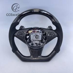 Volant en fibre de carbone véritable personnalisé avec affichage LED pour <span class=keywords><strong>BMW</strong></span> E60 M5 E61 E63 535xi <span class=keywords><strong>650i</strong></span> berline 2003-2010 - Vente flash exceptionnelle - Product Image 2