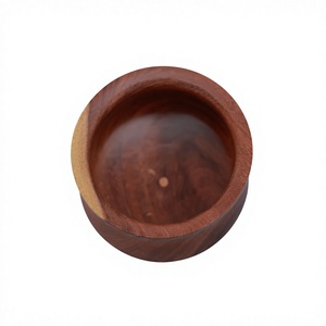 Ensemble de bols de service vintage polis, 2 tailles (petite et grande), en bois d'acacia, réutilisables, compatibles lave-vaisselle, écologiques, pour fruits et fêtes - Product Image 3