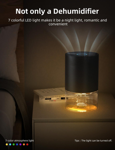 Mini déshumidificateur électrique portable pour la maison et la voiture, réservoir d'eau de 700 ml, technologie de condensation semi-conductrice, rechargeable, écran LED - Product Image 2