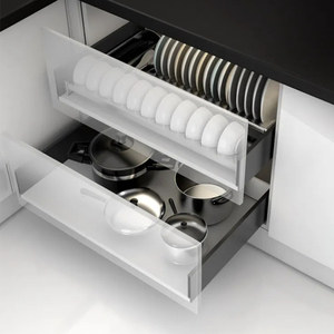 Modern Iron Zinc Plated Full Extension Telescopic Undermount Soft Close Drawer Slides for <b>Kitchen</b> & Home Use - Product Image 5