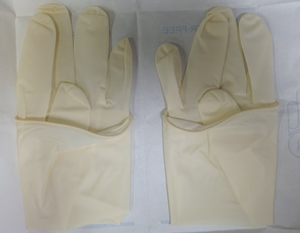 Sarung Tangan Bedah Anti-Selip Bertekstur Sekali Pakai Profesional Medis Perawatan Kesehatan Anti-Kimia Lateks Bebas Bubuk Tanpa Silikon - Product Image 4