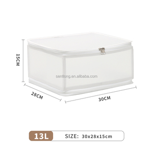 Boîte de rangement pliable rectangulaire moderne pour décorations de Noël, avec séparateurs pour organiser 64 ornements festifs pour les fêtes - Product Image 3