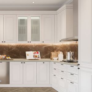 Gabinetes de Cocina Multifuncionales Modernos de Madera de Abedul Maciza de Alta Calidad, Diseño Personalizado Gratuito, Encimeras de Cuarzo/Granito para - Product Image 5