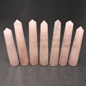Tour d'obélisque de luxe en Quartz Rose poli pierre de guérison amour divin énergie Chakra équilibre méditation décor bien-être pièce maîtresse - Product Image 3