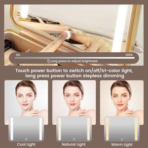 Estuche de Maquillaje de Viaje, Aluminio Abierto, Espejo Ligero, Portátil, Organizador de Maquillaje, Resistente al Agua, Gran Capacidad <span class=keywords><strong>para</strong></span> Chicas y Mujeres - Product Image 4