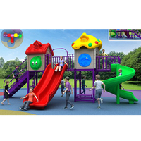Toboggans de jeu pour l'extérieur et l'intérieur - Construction en acier et plastique - Utilisation scolaire et en jardin - Équipement de jeu haute capacité