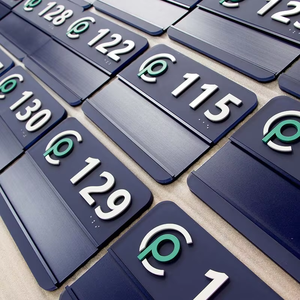 Tùy chỉnh hiện đại trong nhà điện tử doorplate với chuông cửa tích hợp cho khách sạn và căn hộ nhà số dấu hiệu cho phòng - Product Image 2