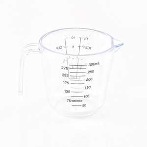 संभाल के साथ 300ml टिकाऊ खाद्य ग्रेड प्लास्टिक बीकर मापने - Product Image 4