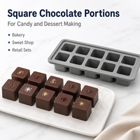Molde de Silicona de Grado Alimenticio para Barras de Chocolate, 10 Cavidades, Apto para Lavavajillas y Horno, Libre de BPA, para Regalos de Repostería