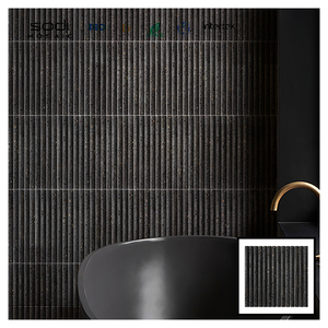 Hotel Bar parete progetto doccia Backsplash rivestimento a forma di Semilune lunga striscia mosaici in <span class=keywords><strong>pietra</strong></span> per la qualità decorazione della parete del bagno - Product Image 1